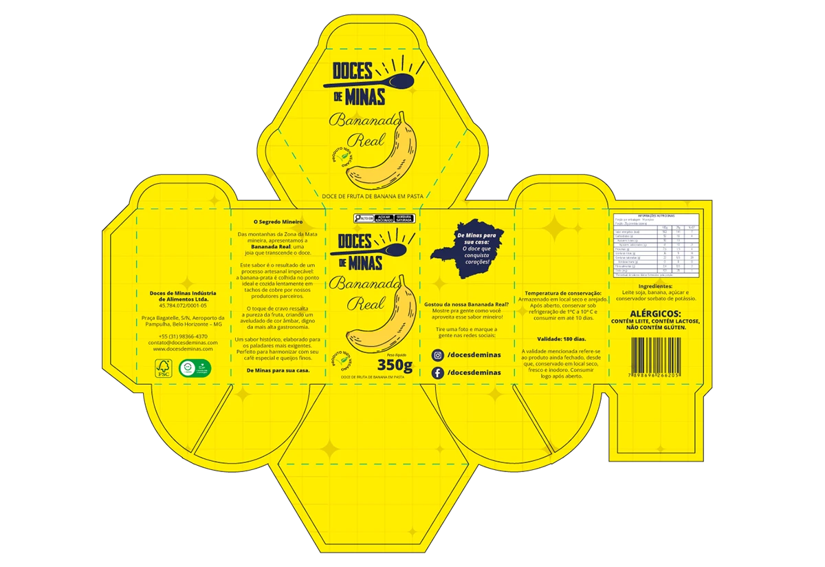 Packaging and Label | Doces de Minas, new line of sweets: Bananada Real