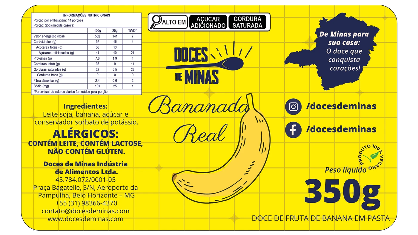 Packaging and Label | Doces de Minas, new line of sweets: Bananada Real