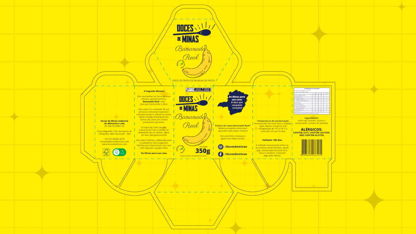 Packaging and Label | Doces de Minas, new line of sweets: Bananada Real